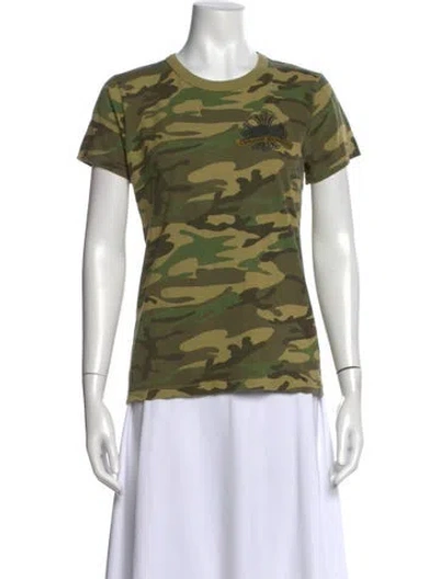 Pre-owned Chrome Hearts Horseshoe Logo Camouflage Print T-shirt In Green