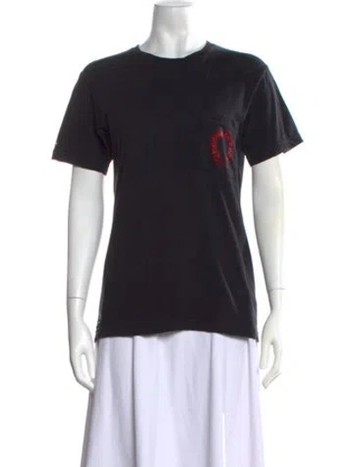 Pre-owned Chrome Hearts Horseshoe Logo Cemetery Graphic Print T-shirt In Black