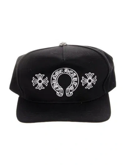 Pre-owned Chrome Hearts Horseshoe Logo Embroidered Baseball Hat In Black