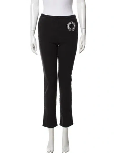 Pre-owned Chrome Hearts Horseshoe Logo Graphic Print Sweatpants In Black