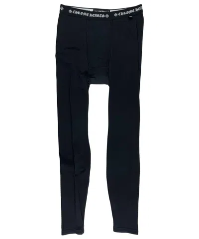 Pre-owned Chrome Hearts Horseshoe Logo Leggings Black