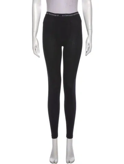 Pre-owned Chrome Hearts Horseshoe Logo Long Johns Skinny Leg Pants In Black