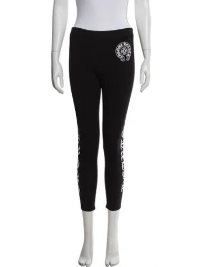 Pre-owned Chrome Hearts Horseshoe Logo Skinny Leg Pants In Black
