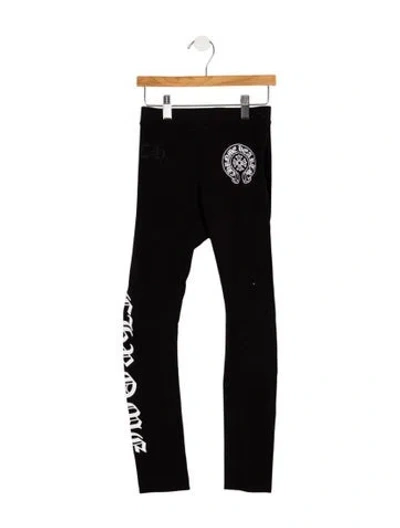 Pre-owned Chrome Hearts Horseshoe Logo Skinny Leg Pants In Black