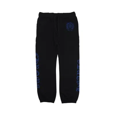 Pre-owned Chrome Hearts Horseshoe Logo Sweatpants 'black/blue' | Men's Size L
