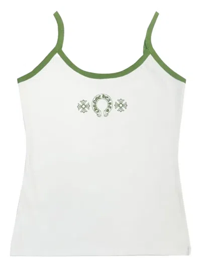 Chrome Hearts Horseshoe Logo Tank Top In White