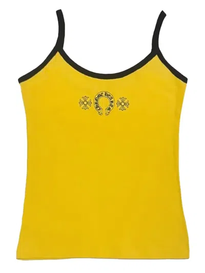 Chrome Hearts Horseshoe Logo Tank Top In Yellow