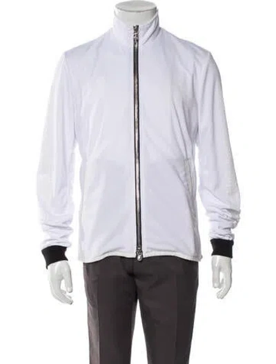 Pre-owned Chrome Hearts Horseshoe Logo Track Bomber Jacket In White