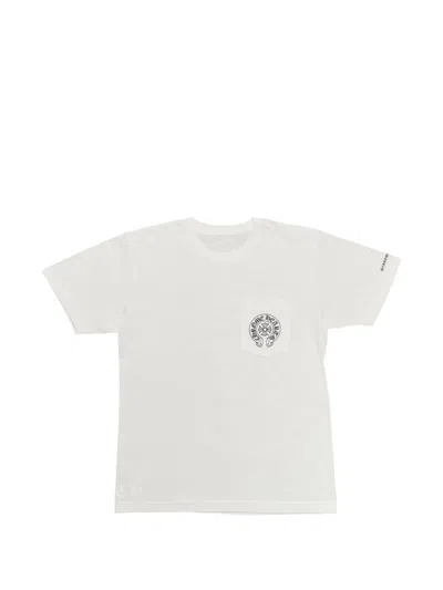 Chrome Hearts Horseshoe Logo-print Pocket T-shirt In White