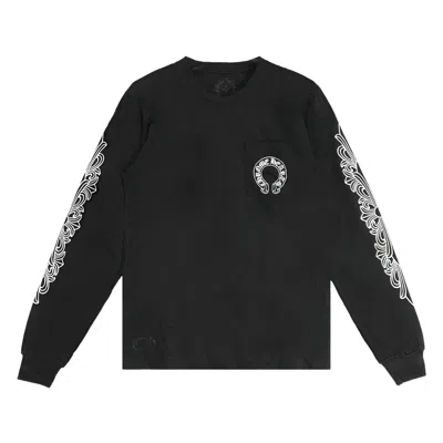 Pre-owned Chrome Hearts Horseshoe Long Sleeve Tee 'black' | Men's Size L