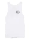 Chrome Hearts Horseshoe-motif Ribbed Tank Top In White