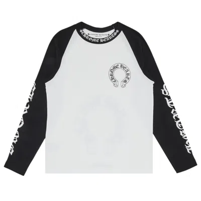 Pre-owned Chrome Hearts Horseshoe Neck Logo 3/4 Shirt 'black/white'