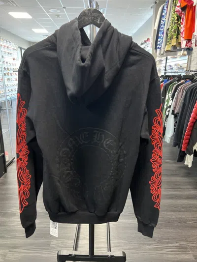 Pre-owned Chrome Hearts Horseshoe Red Floral Black Hoodie