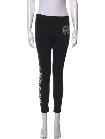 Pre-owned Chrome Hearts Horseshoe Script Skinny Leg Pants In Black