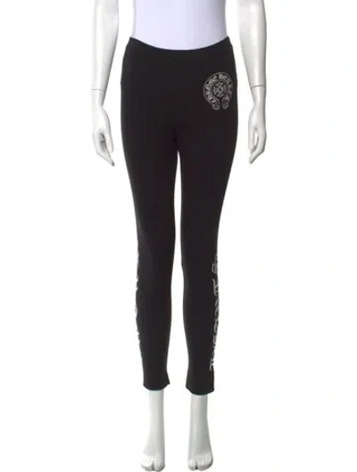 Pre-owned Chrome Hearts Horseshoe Skinny Leg Pants In Black