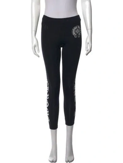 Pre-owned Chrome Hearts Horseshoe Skinny Leg Pants In Black