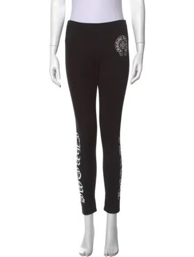 Pre-owned Chrome Hearts Horseshoe Skinny Leg Pants In Black