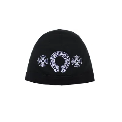 Pre-owned Chrome Hearts Horseshoe Skull Cap Beanie In Black