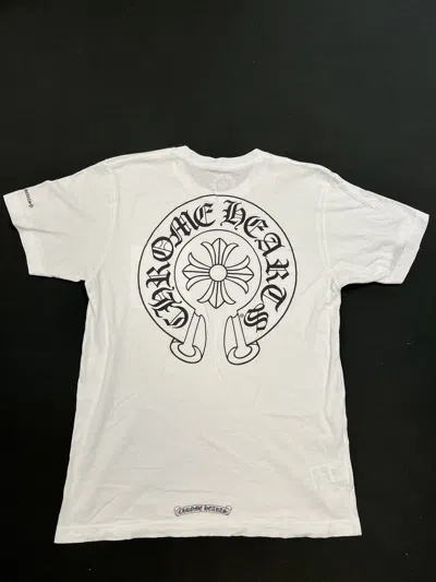 Pre-owned Chrome Hearts Horseshoe White T-shirt