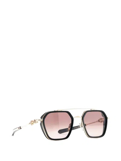 Chrome Hearts Hotation Geometric-frame Sunglasses In Black