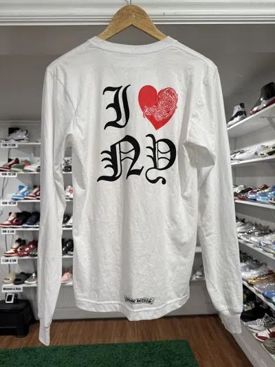 Pre-owned Chrome Hearts I Love Ny Long Sleeve In White