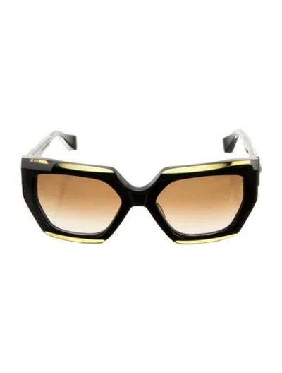 Pre-owned Chrome Hearts Idhitit Square Sunglasses In Black