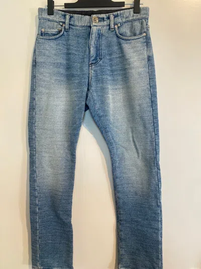 Pre-owned Chrome Hearts Indigo Zip Up Denim Jeans