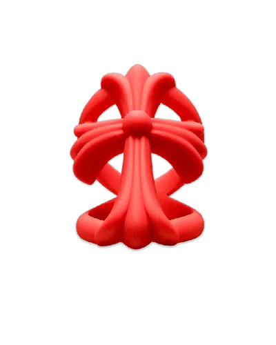 Pre-owned Chrome Hearts Infinity Silicone Ring In Red