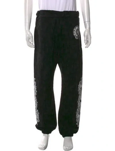 Pre-owned Chrome Hearts Jacquard Cross Sweatpants In Black