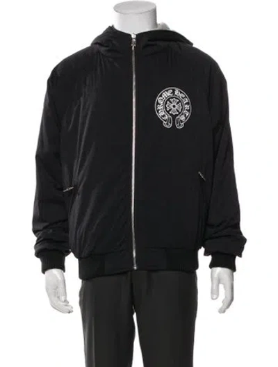 Pre-owned Chrome Hearts Jacquard Reversible Graphic Print Jacket In Black