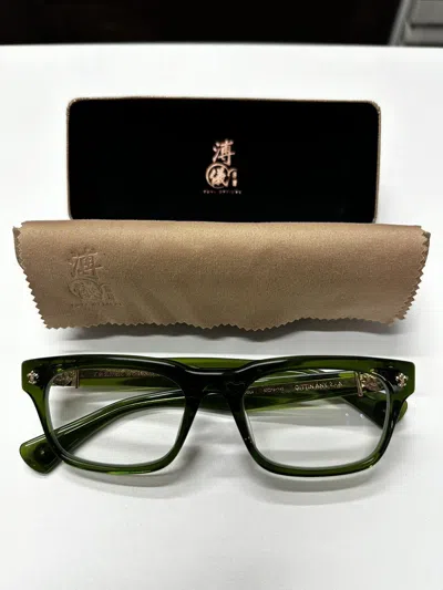Pre-owned Chrome Hearts Jade Green “le Fleur” Glasses