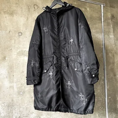 Pre-owned Chrome Hearts Japan Exclusive Cemetery Cross Patch Parka In Black