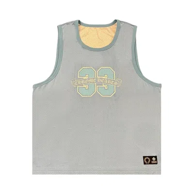Pre-owned Chrome Hearts Japan Exclusive Mesh Reversible Basketball Jersey 'baby Blue/white' | Men's Size Xl