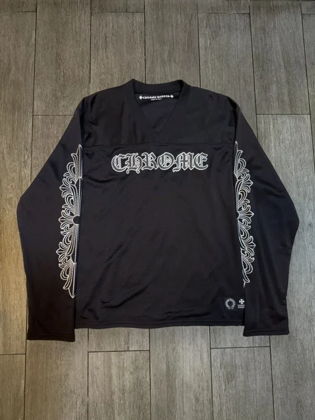 Pre-owned Chrome Hearts Jersey Long Sleeves Shirt In Black Pre-owned Chrome Hearts Jersey Long Sleeves Shirt In Black