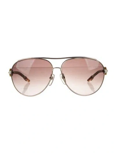 Pre-owned Chrome Hearts Jism Aviator Sunglasses In White
