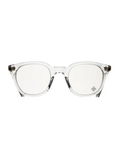 Pre-owned Chrome Hearts Just In Round Sunglasses In Clear