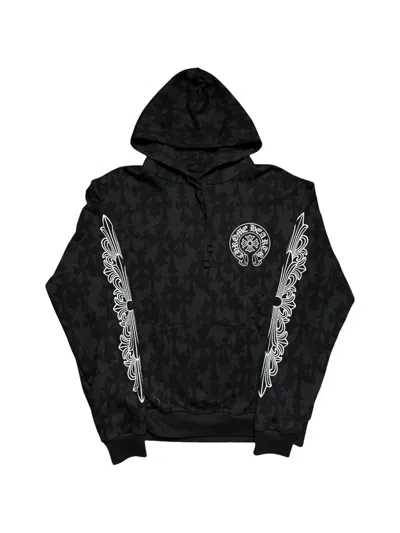 Chrome Hearts Kangaroo-pocket Hoodie In Black