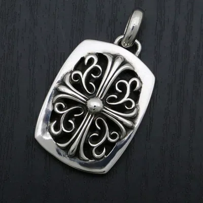Pre-owned Chrome Hearts Keeper Pendant In Silver
