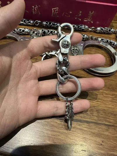 Pre-owned Chrome Hearts Key Chain In Silver