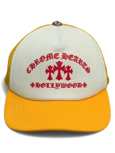 Pre-owned Chrome Hearts King Taco Cemetery Yellow Trucker Hat