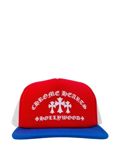 Chrome Hearts King Taco Logo-print Trucker Hat In Red