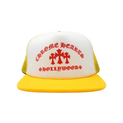Pre-owned Chrome Hearts King Taco Trucker Hat In Yellow/white/red