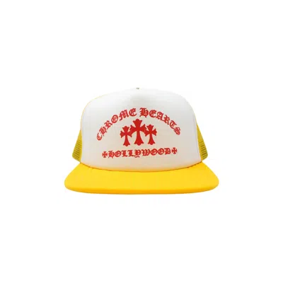 Pre-owned Chrome Hearts King Taco Trucker Hat 'yellow/white'