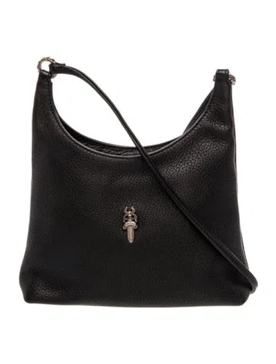 Pre-owned Chrome Hearts Lambskin Shoulder Bag In Black