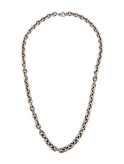 Pre-owned Chrome Hearts Large Paper Chain Necklace, 24" In Multi