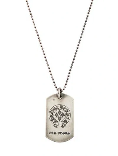 Pre-owned Chrome Hearts Las Vegas Edition Dog Tag Pendant W/ball Chain Necklace, 25.75" In Multi