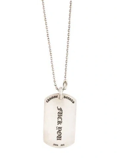 Pre-owned Chrome Hearts Las Vegas Edition Explicit Dog Tag Pendant W/ball Chain Necklace, 30" In Multicolor