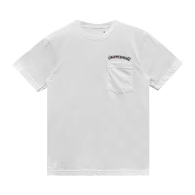 Pre-owned Chrome Hearts Las Vegas Exclusive Rolling Stones Pocket Tee 'white'
