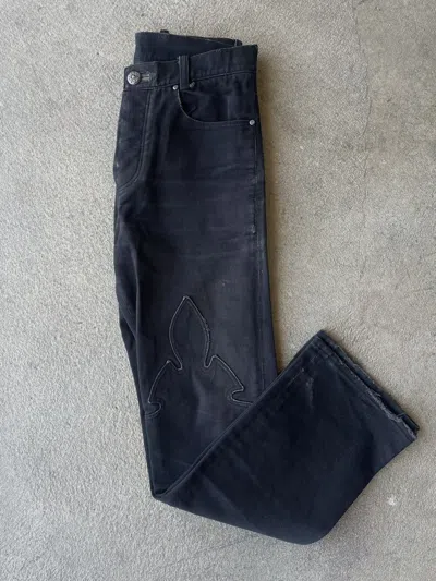 Pre-owned Chrome Hearts Le Fleur Denim In Black