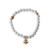 Chrome Hearts Le Fleur Pendant Bead Bracelet Gold